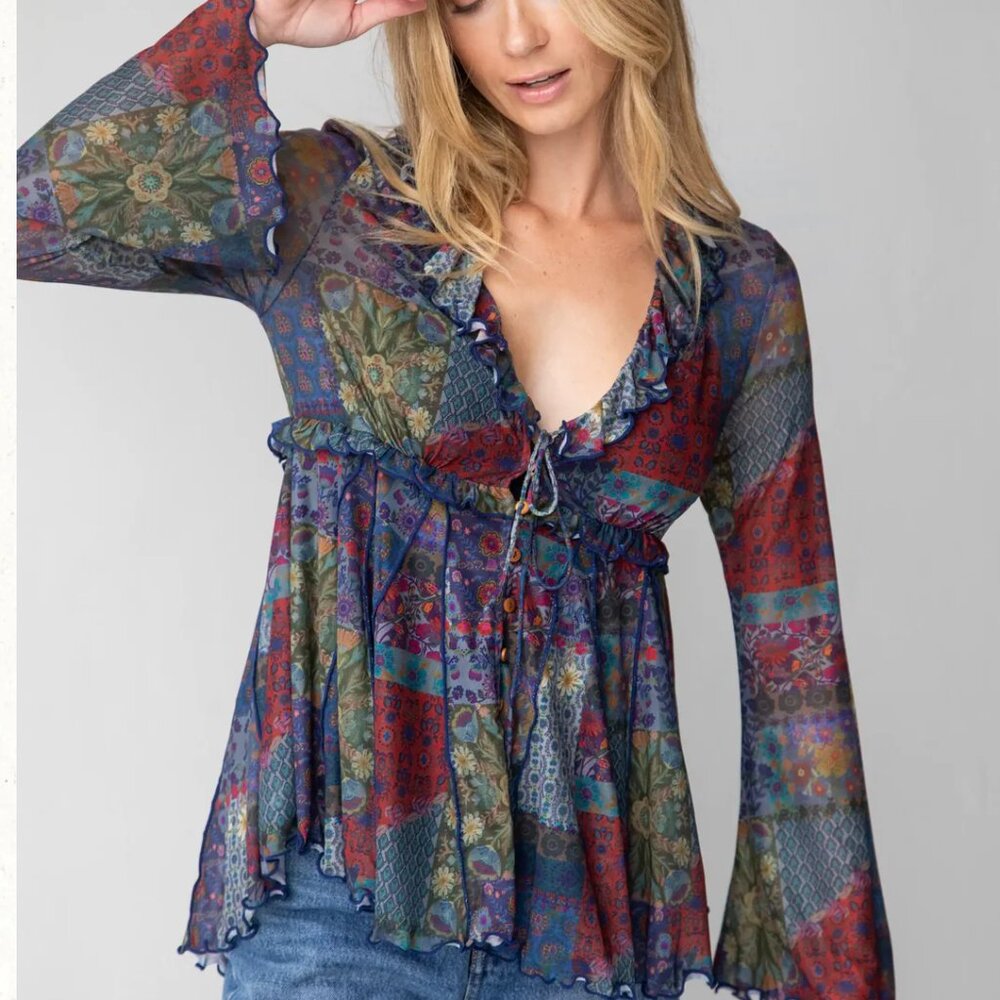 Bohemian Patchwork Blouse